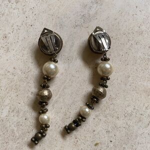 MARIA CALDERARA VINTAGE PEARL DANGLE EARRINGS